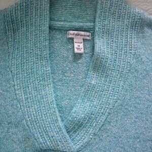 Croft & Barrow Powder Blue Size 1X Pullover Sweater